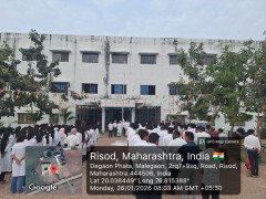 Republic Day was celebrated on 26/01/2026 at Ayurved College, Hospital & Research Center, Pundlik Nagar, Degaon, Taluka Risod.